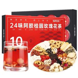 福東海 福东海24味阿胶红参桂圆玫瑰花茶150克/10罐