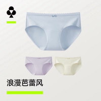 YOUKESHU 芭蕾风女士内裤 纯棉透气10A抗菌含桑蚕丝裆 3条