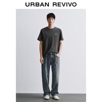 URBAN REVIVO UR2026 圆领棉质T恤 深灰色 M