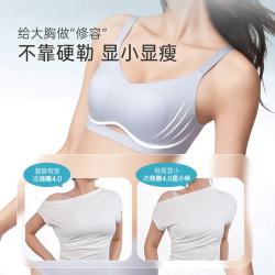 奶糖派 线雕显小轻薄版无钢圈有型无痕文胸 浅纯净蓝 75D