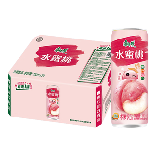 康师傅 水蜜桃 蜜桃味饮料 易拉罐装310ml*24瓶 整箱装