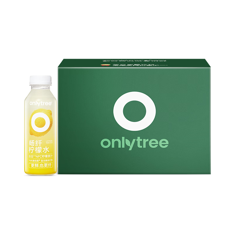 onlytree 纯柠檬水NFC果汁 400ml*8瓶
