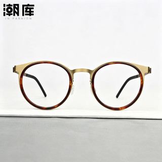潮库 JK9704 拉丝古铜配玳瑁 防蓝光近视眼镜框（可配0-1000度）