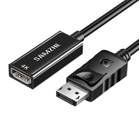 山泽 DHQ3 DP转HDMI转换器 4K高清 DisplayPort公对母