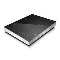 CASO S-Line 2100 移动感应电炉,精确智能控制 60-240°C,定时器长达 180 分钟,锅长达 24 厘米,2100 瓦,玻璃陶瓷不锈钢,黑色
