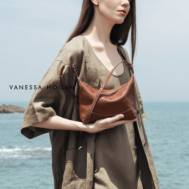 移动端、京东百亿补贴：VANESSA HOGAN 【小号欣冉hobo】VH植鞣牛皮轻奢手提单肩腋下斜挎女包
