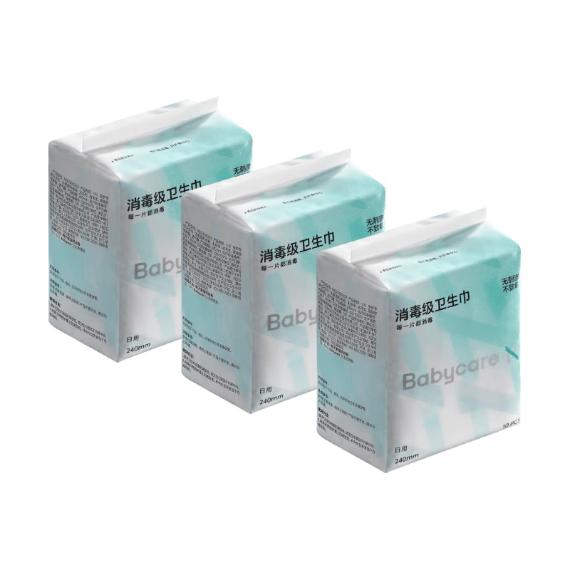 小N 消毒级卫生巾 日用 240mm 3包共30片