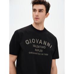 GIOVANNI VALENTINO 26年夏季新款透气不闷汗时尚印花圆领短袖T恤男