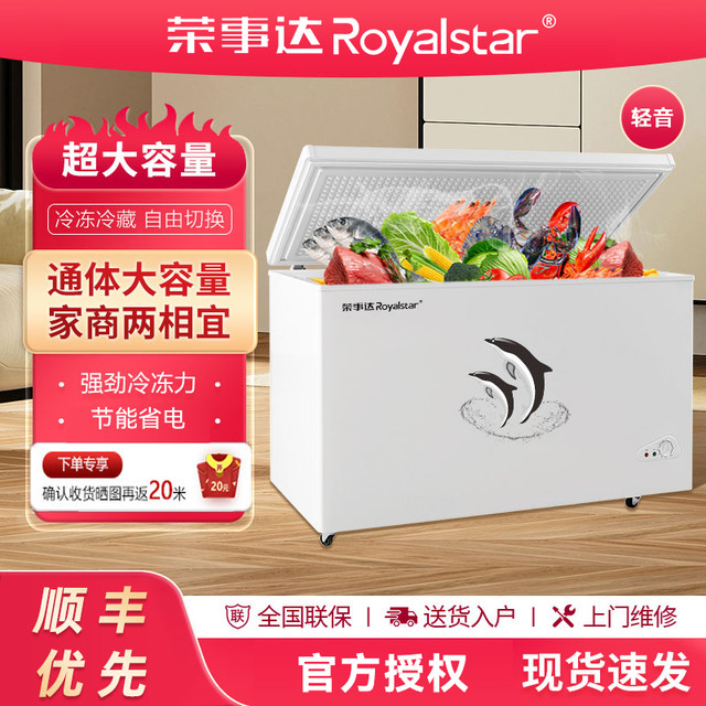 荣事达 家用小冰柜全冷冻柜小型冷藏冰柜家用小冰柜冷冻