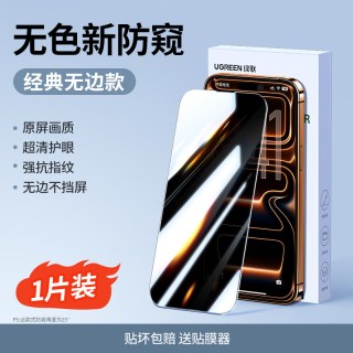 移动端：绿联 iPhone 12 防偷窥钢化膜 2片装