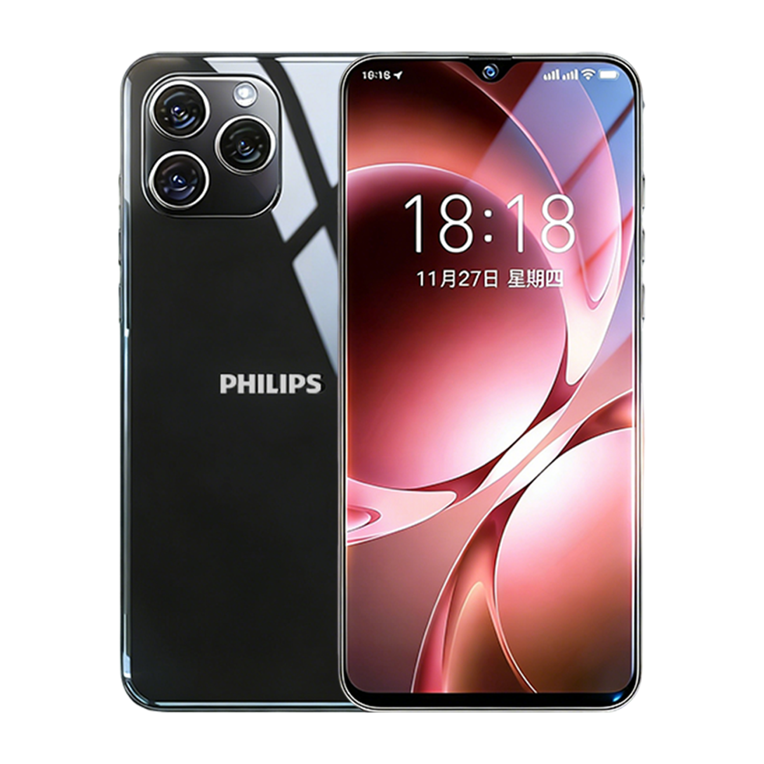 飞利浦 S6105 长续航 星耀黑 4GB+64GB 智能手机