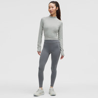 lululemon Thermal 女士跑步高腰紧身裤 太阳灰 XS