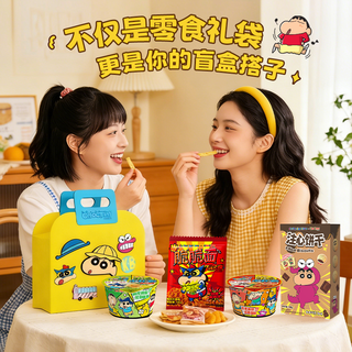 乔克蒂姆 蜡笔小新联名 面包脆泡面零食大礼包