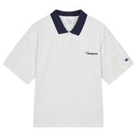 Champion 凉感翻领短袖POLO衫 浅麻灰 M