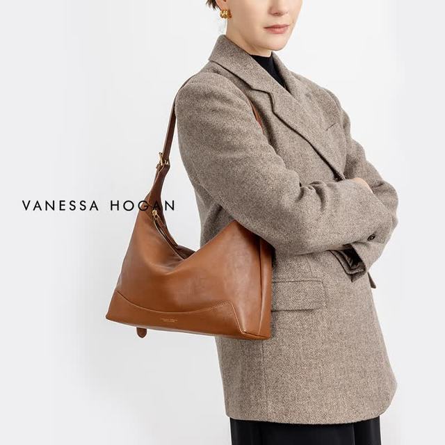 移动端、京东百亿补贴：VANESSA HOGAN 【中号欣冉hobo】VH张雅钦同款植鞣牛皮手提单肩斜挎女包 带礼盒