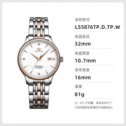 天王 昆仑系列 自动上链腕表 LS5876TP 升学礼物
