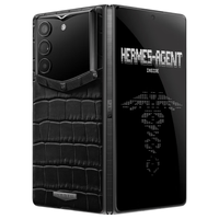 VERTU ALPHAFOLD AI智能体 玄铁黑鳄鱼皮 16GB+1TB 折叠屏手机