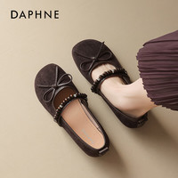 DAPHNE/达芙妮 复古软底玛丽珍鞋 黑色 37码 女士单鞋