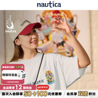 nautica white sail ×爆尼膏 日系无性别纯棉短袖圆领T恤BGTW3233