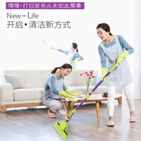 妙潔 海绵拖把卡槽型免手洗滚轮式挤水胶棉拖把