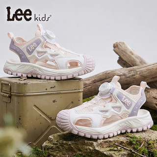 LEE KIDS 粉紫 36码 儿童包头凉鞋