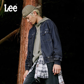 Lee 李 棒球领复古牛仔飞行夹克 深蓝色 M