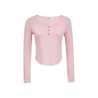 VERO MODA 银色蝴蝶结U领纯色女士T恤 XS
