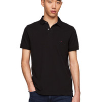 TOMMY HILFIGER 弹力透气 男士Polo衫 Large 黑色