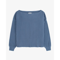 Abercrombie & Fitch 美式女装罗纹一字肩露肩套头长袖卫衣 152-5115