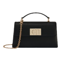 FURLA/芙拉 1927牛皮迷你单肩手提斜挎包 黑色