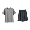 安之伴 100%棉圆领短袖短裤家居服套装
