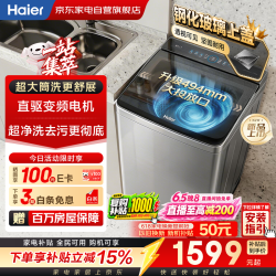 海尔 波轮洗衣机全自动13公斤 家用 价保618 新品上市直驱一级变频 494大桶 七维减震