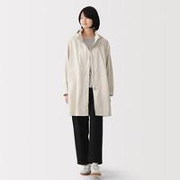 無印良品 MUJI 女式 不易沾水防紫外线可折叠风帽长大衣