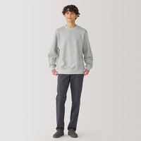 移动端、京东百亿补贴：無印良品 MUJI 男式粗细不均棉线紧密编织圆领套头衫