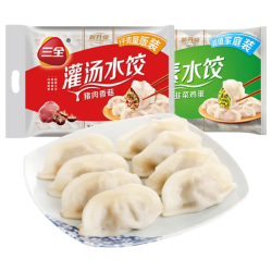 三全 灌汤系列猪肉香菇 韭菜鸡蛋饺子 2kg约108只 任选4件