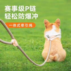 皇恒赛级 狗狗牵引绳防爆冲遛狗训狗绳P型P链P绳小宠物加粗遛狗牵引绳