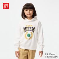 优衣库 我的世界联名款UT连帽卫衣 乳白色 130cm