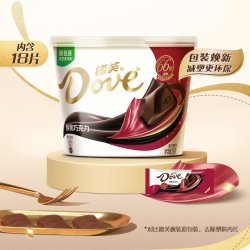 德芙 醇黑66%黑巧克力纯正可可脂 216g