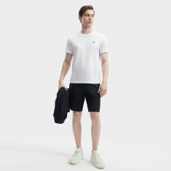 FILA 男士时尚休闲基础百搭圆领针织短袖T恤