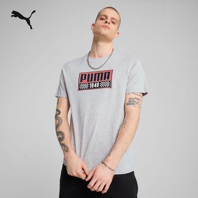 PUMA 男子运动休闲印花短袖T恤 MOTO SPORT TEE 688680