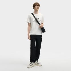 FILA 男装男式T恤男士时尚休闲舒适针织短袖衫