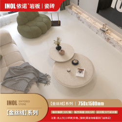 依诺磁砖岩板瓷砖金丝绒柔光砖防滑耐磨地砖750x1500超白胚客厅卫生间 【金丝绒