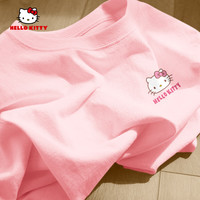 Hello Kitty 童装女童短袖2026夏季新款纯棉女孩上衣宽松时尚甜美儿童T恤夏装