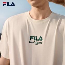 FILA 男款经典圆领运动短袖T恤