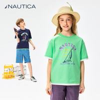 NAUTICA 超值神车 美式儿童丝光棉短袖T恤 浅绿