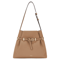 FURLA/芙拉 AURA牛皮中号女士单肩包 褐色 M