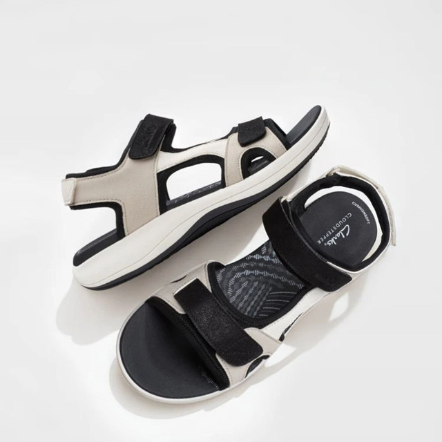 Clarks 魔术贴 女士凉鞋 白色 261772864 38
