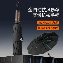 珺北 全自动加厚加大男士雨伞  陨石黑