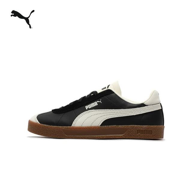 PUMA 经典复古T头鞋男女2025年板鞋CLUB 401515 黑色-米白色-05 39