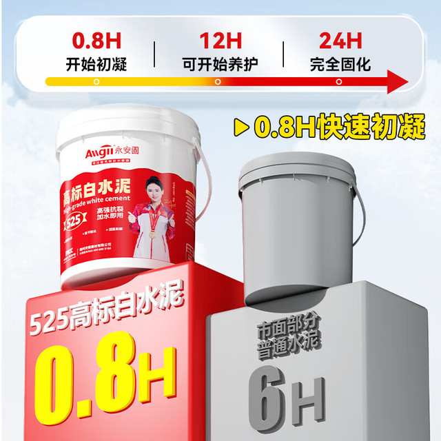 永安固 白水泥 1kg 白色